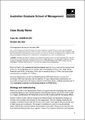 AGSM case study PDF